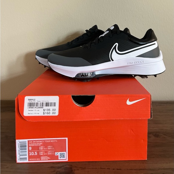 Nike Air Zoom Infinity Tour Next% Men’s Golf Shoes-Black/White-Iron Various Sz⛳️ - Picture 2 of 5